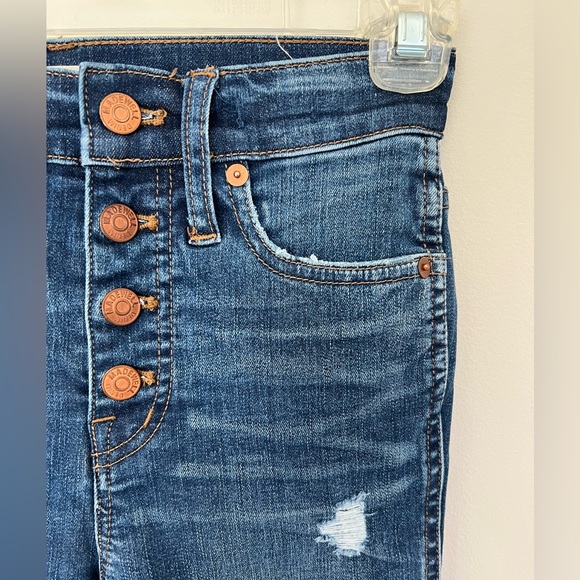 Madewell Jeans, medium blue, rise 10” Skinny, size 23 - Picture 2 of 9